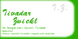 tivadar zwickl business card